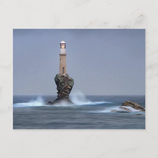 vuurtoren briefkaart (Voorkant)