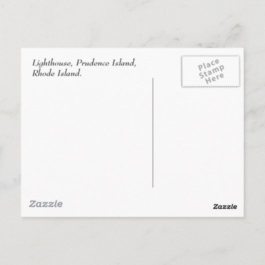 vuurtoren briefkaart (Achterkant)