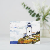 vuurtoren briefkaart (Staand voorkant)