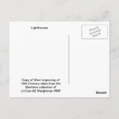 vuurtoren briefkaart (Achterkant)