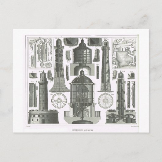 vuurtoren briefkaart (Voorkant)