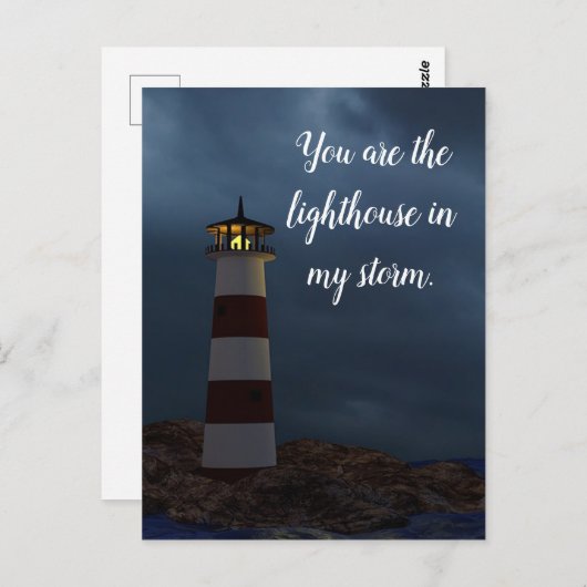 vuurtoren briefkaart (Voorkant / Achterkant)