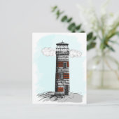 vuurtoren briefkaart (Staand voorkant)