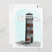 vuurtoren briefkaart (Voorkant / Achterkant)