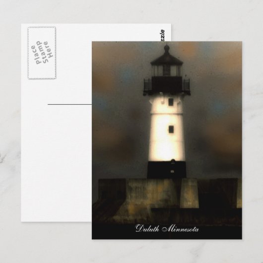 vuurtoren briefkaart (Voorkant / Achterkant)