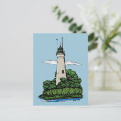 vuurtoren briefkaart (Staand voorkant)