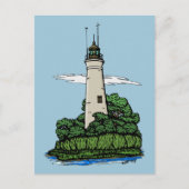 vuurtoren briefkaart (Voorkant)