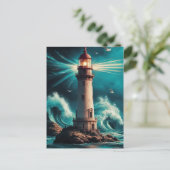 Vuurtoren Briefkaart - Nautische Kust Sce (Staand voorkant)