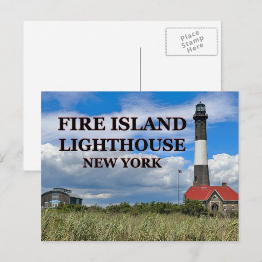 Vuurtoren, Briefkaart van New York (Voorkant / Achterkant)