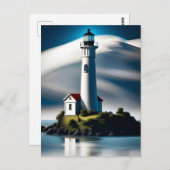 vuurtoren, Briefkaart voor postovergangen (Voorkant / Achterkant)