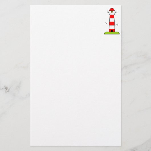 Vuurtoren briefpapier voor het schrijven (Voorkant)