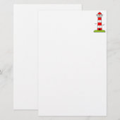 Vuurtoren briefpapier voor het schrijven (Voorkant / Achterkant)