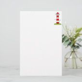 Vuurtoren briefpapier voor het schrijven (Staand voorkant)