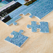 Vuurtoren, brug en boten, Newport, RI Legpuzzel (Zijkant)