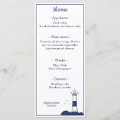 Vuurtoren Bruiloft Menu (Voorkant)