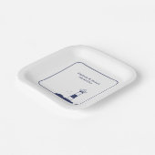 Vuurtoren bruiloft papieren bordje (Gebogen)