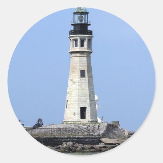 Vuurtoren - Buffalo, New York Ronde Sticker (Voorkant)
