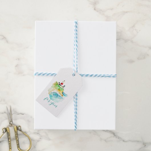Vuurtoren Cadeaulabel (Met Touw)