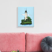 vuurtoren canvas afdruk (Insitu (Woonkamer))