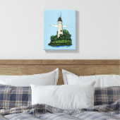 vuurtoren canvas afdruk (Insitu (Slaapkamer))