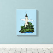 vuurtoren canvas afdruk (Insitu (Houten vloer))