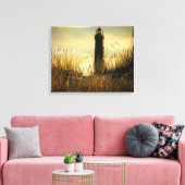 vuurtoren canvas afdruk (Insitu (Woonkamer))