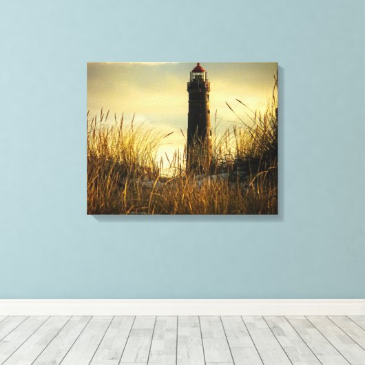 vuurtoren canvas afdruk (Insitu (Houten vloer))