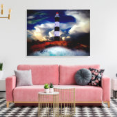 vuurtoren canvas afdruk (Insitu (Woonkamer))