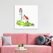 Vuurtoren Canvas Afdruk (Insitu (Woonkamer))