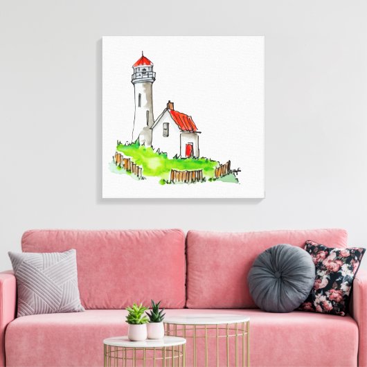 Vuurtoren Canvas Afdruk (Insitu (Woonkamer))