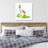 Vuurtoren Canvas Afdruk (Insitu (Slaapkamer))