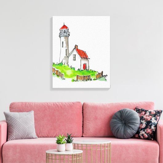 Vuurtoren Canvas Afdruk (Insitu (Woonkamer))