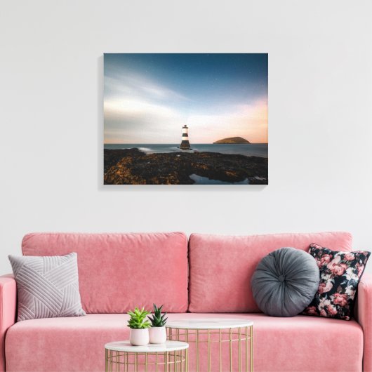 vuurtoren canvas afdruk (Insitu (Woonkamer))
