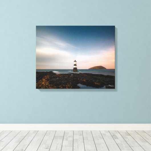 vuurtoren canvas afdruk (Insitu (Houten vloer))