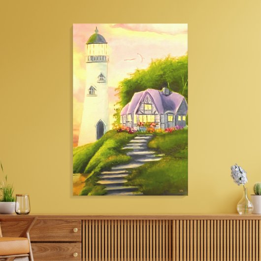 Vuurtoren Canvas Afdruk (Insitu (Woonkamer))