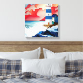 vuurtoren canvas afdruk (Insitu (Slaapkamer))