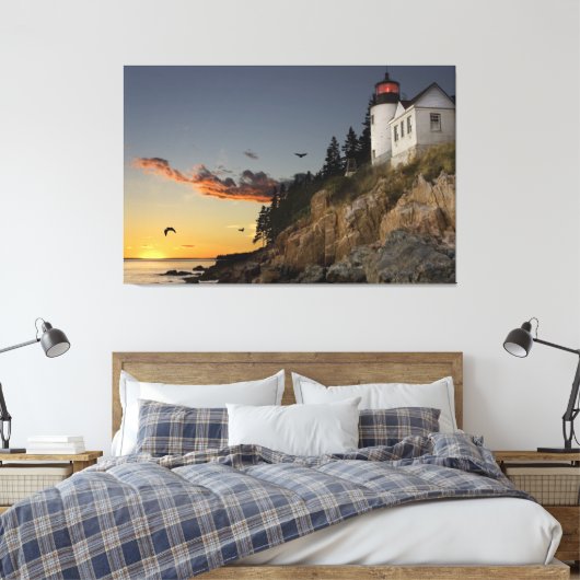 vuurtoren canvas afdruk (Insitu (Slaapkamer))