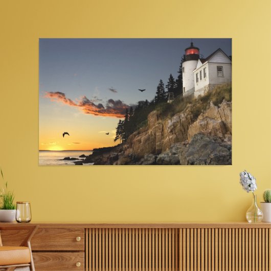 vuurtoren canvas afdruk (Insitu (Woonkamer))