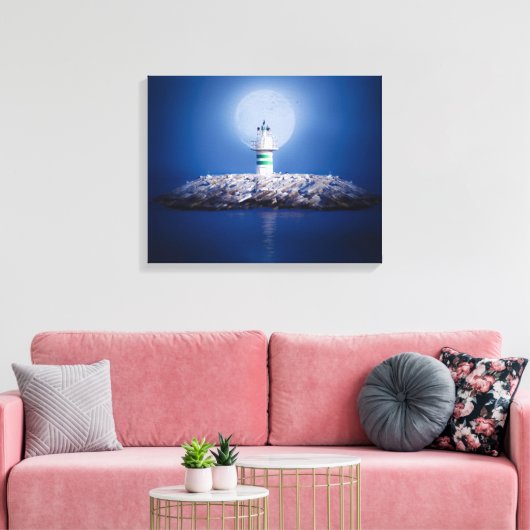 vuurtoren canvas afdruk (Insitu (Woonkamer))