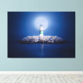 vuurtoren canvas afdruk (Insitu (Houten vloer))