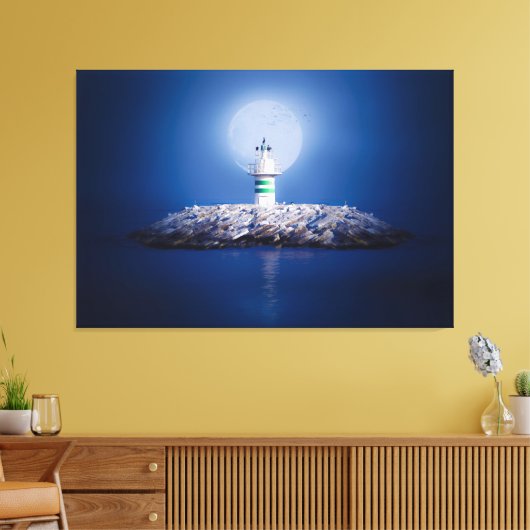 vuurtoren canvas afdruk (Insitu (Woonkamer))