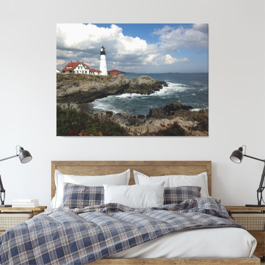 vuurtoren canvas afdruk (Insitu (Slaapkamer))