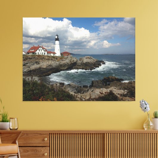 vuurtoren canvas afdruk (Insitu (Woonkamer))