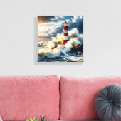vuurtoren canvas afdruk (Insitu (Woonkamer))