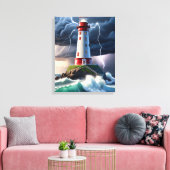 vuurtoren canvas afdruk (Insitu (Woonkamer))