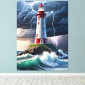 vuurtoren canvas afdruk (Insitu (Houten vloer))