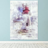  vuurtoren canvas afdruk (Insitu (Houten vloer))