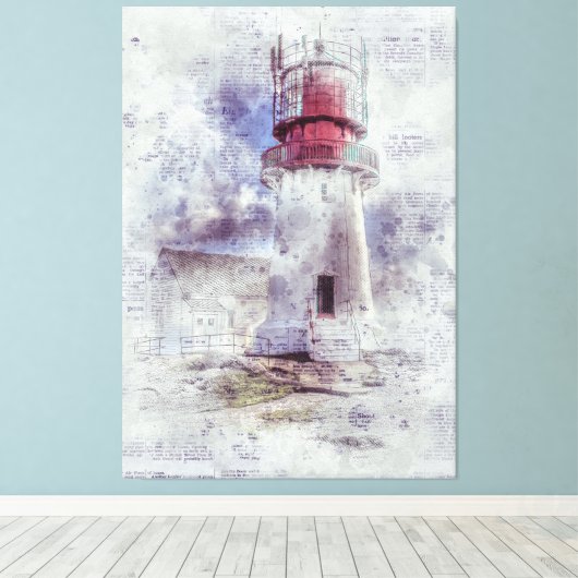  vuurtoren canvas afdruk (Insitu (Houten vloer))