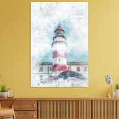 vuurtoren canvas afdruk (Insitu (Woonkamer))