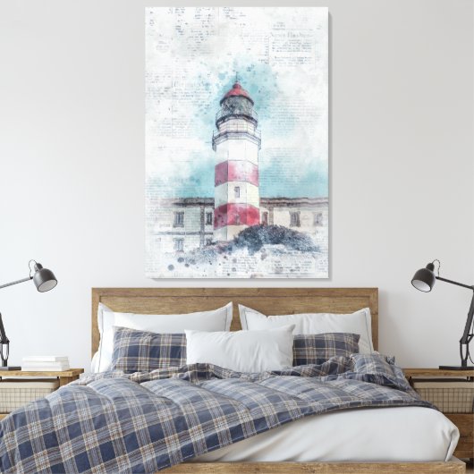 vuurtoren canvas afdruk (Insitu (Slaapkamer))